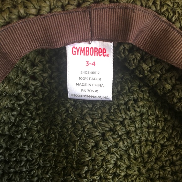 Gymboree Straw Sun Hat, Sz 3-4, Colorful Ribbons - Picture 3 of 4